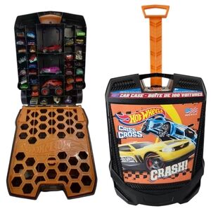Hot Wheels 100 Cars Rolling Carry Case Storage 50th Anniversary USA Organizer